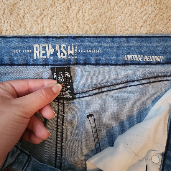 Rewash Brand Vintage Reunion Ripped Straight Jeans - Picture 2 of 5